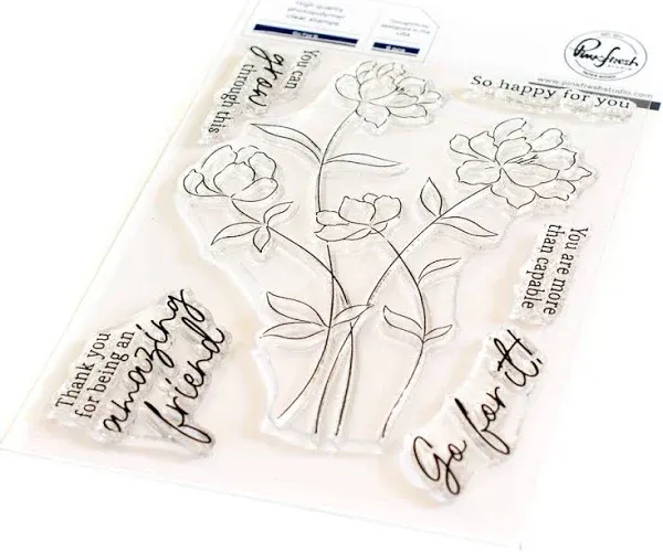 Pinkfresh Studio Go For It Clear Stamp Set