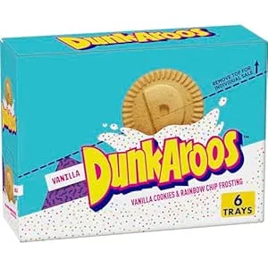 Dunkaroos Vanilla Cookies and Vanilla Frosting with Rainbow Sprinkles, 6 ct