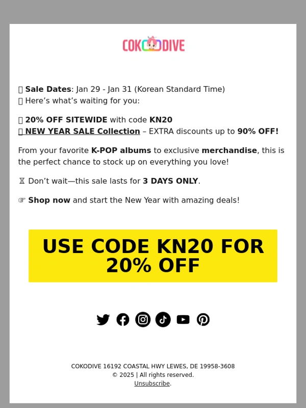 COKODIVE - ✨ Celebrate Korean New Year with Big Savings! ✨