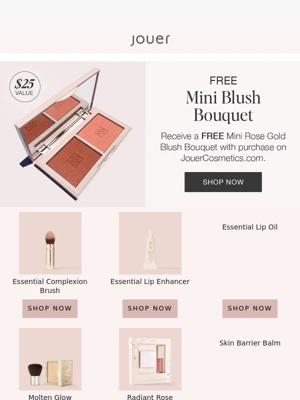 Jouer Cosmetics - ICYMI: 25% Off Sitewide!