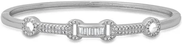 Sparkling Love Bangle Bracelet