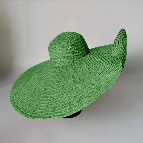 Oversized Brim Sun Hat, Women Elegant Breathable Straw Hats Outdoor Easter Beach Travel Sunscreen Cap Valentines Gifts 2025 - $17.49