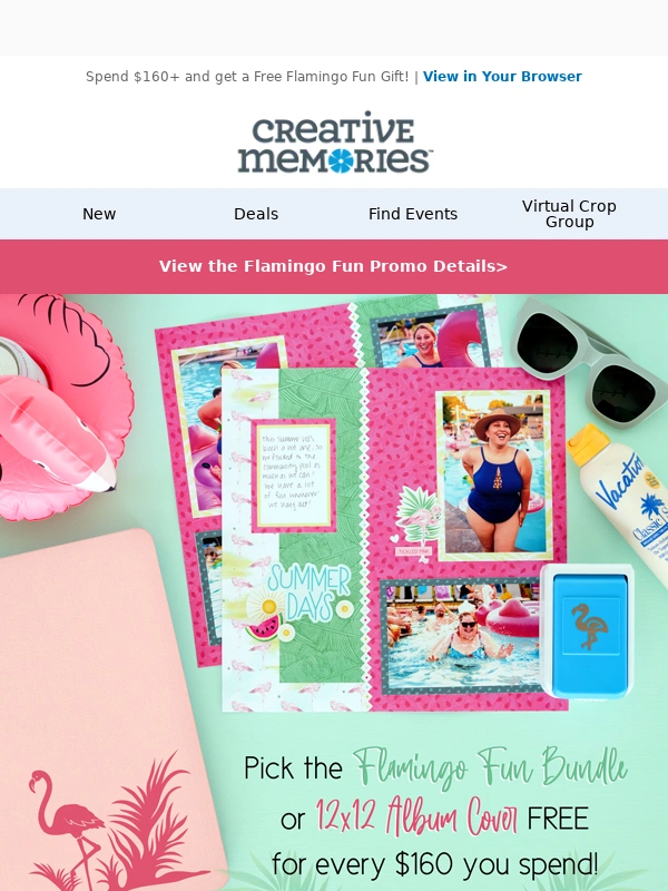 Creative Memories - Pink Perfection: Free Flamingo Gifts Await You!
