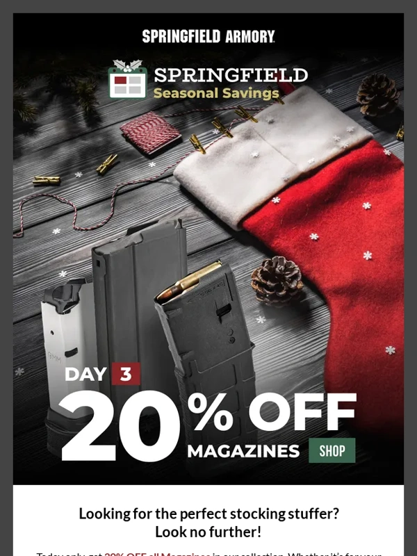 Springfield Armory - 20% Off Magazines - Day 3 of Springfield Seasonal Savings