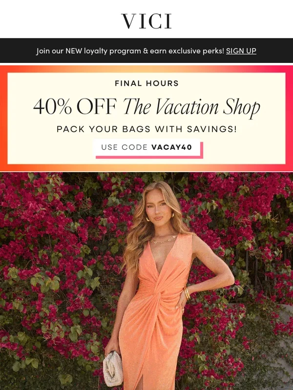 Vici Collection - 40% off The Vacation Shop Ends Tonight