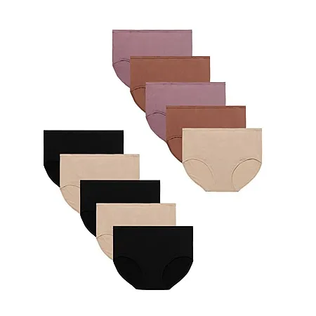10-Pack Joyspun Women's Microfiber Brief Underwear (Assorted Colors, Sizes XS-L) $8.99 + Free S&H w/ Walmart+ or on $35+