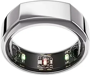 Oura Ring Gen3 Heritage – Silver Smart Ring – Size First with Oura Ring Gen3 Sizing Kit – Sleep Tracking Wearable – Heart Rate – Fitness Tracker – 5-7 Days Battery Life