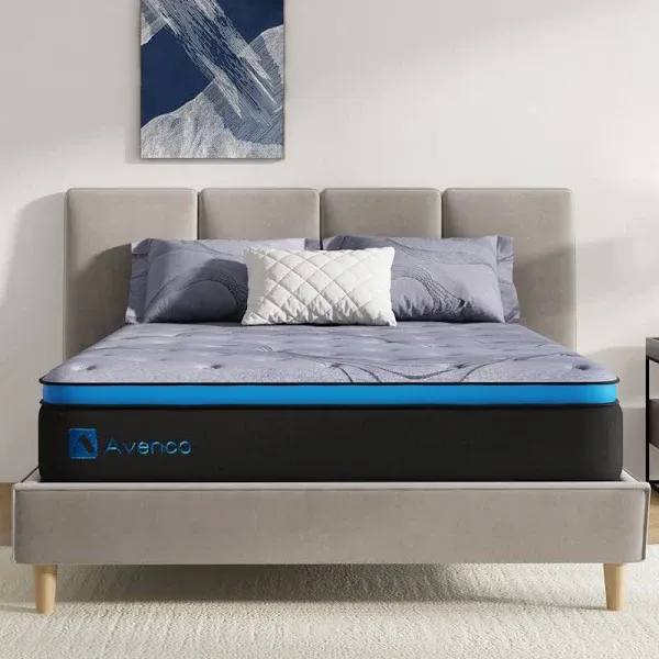 Home 12" Medium Cooling Gel Memory Foam Hybird Mattress in a Box