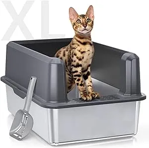 WoofiGo XL Extra Large Cat Litter Box with Lid