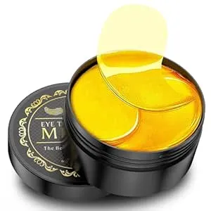 24K Gold - Under Eye Patches, 60 Pack, for Puffy Eyes, Dark Circles, Bags & Wrinkles