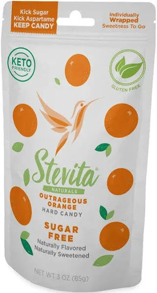 Stevita Sugar-Free Outrageous Orange Hard Candy