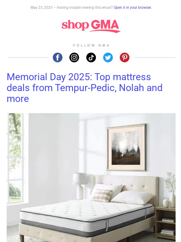 Good Morning America - ☀️ Memorial Day deals on mattresses & outdoor must-haves