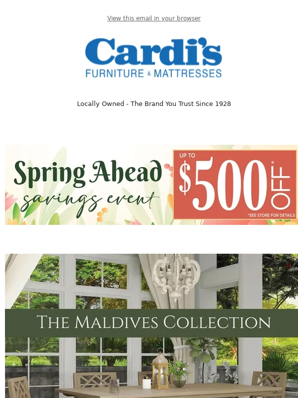 Cardi's Furniture - Save Big! Up to $500 OFF or NO INTEREST FINANCING