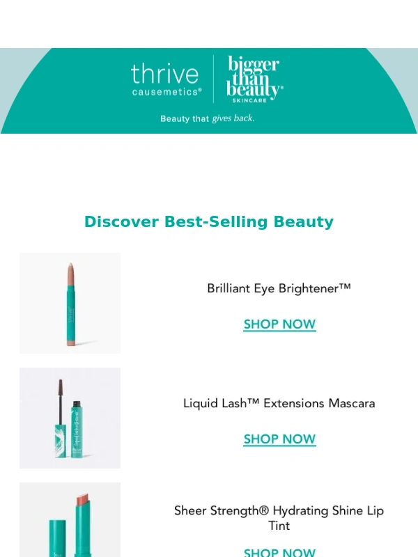 Thrive Causemetics - Up to 25% Off and Free Shipping! ?