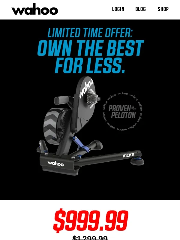 Wahoo Fitness - KICKR PRICE DROP! ⬇️