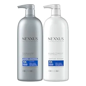 Nexxus Shampoo and Conditioner Therappe Humectress 2 Count for Dry Hair Silicone-Free, Moisturizing Caviar Complex and Elastin Protein 33.8 oz