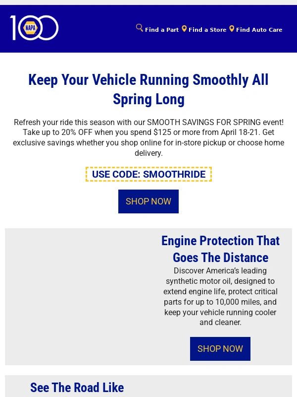 NAPA Auto Parts - Clear the Way for Spring Deals!