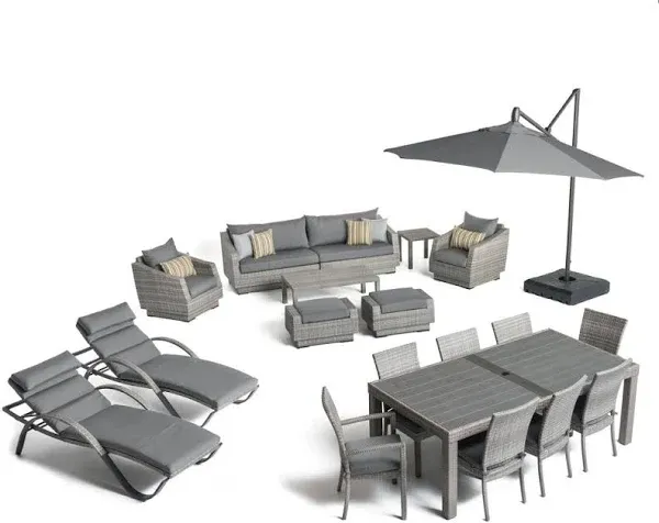 Cannes 20 Piece Sunbrella Outdoor Estate Set