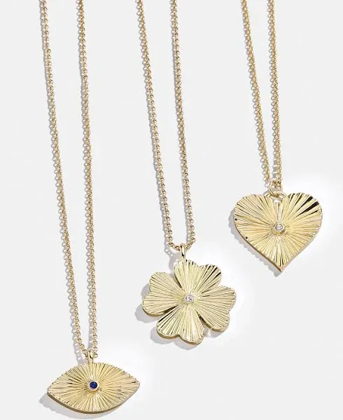 BaubleBar High Frequency Heart Pendant Necklace with Glass Stones