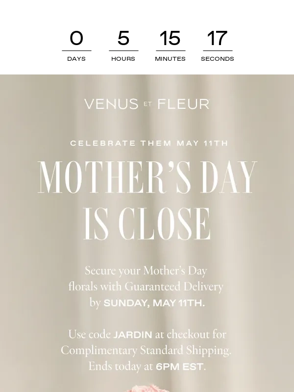 Venus ET Fleur - LAST DAY: Complimentary Shipping Ends Today
