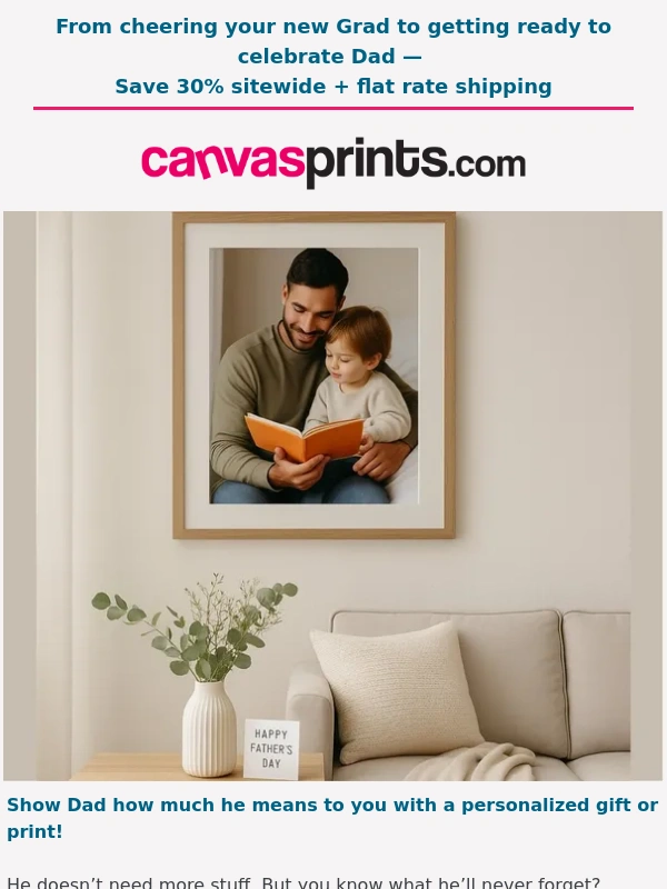 Canvas Prints - It’s Not Just a Photo. It’s a Thank You — 30% off