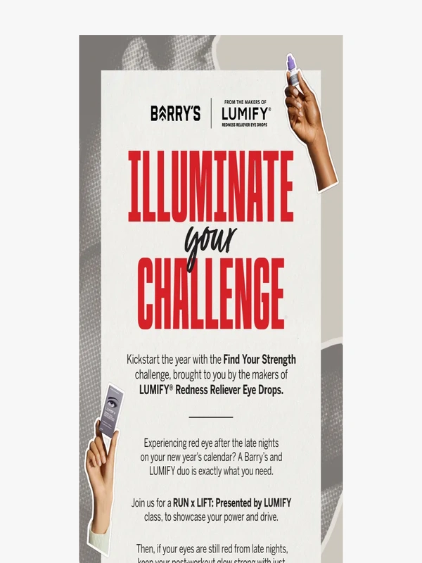 Barry's  - Take class with Lumify during your challenge!