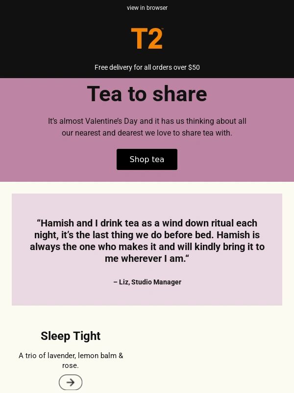 T2 - Tea to share