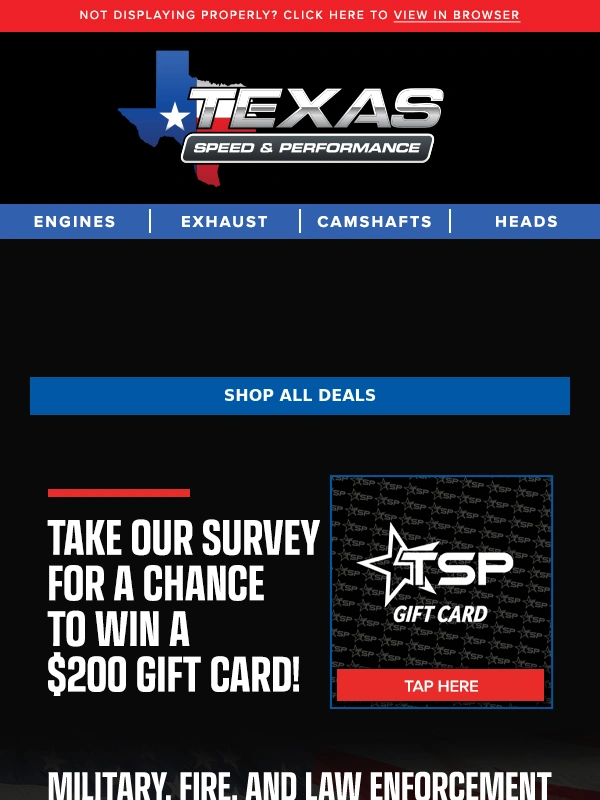 Texas Speed and Performance - Ends In 4 Days! TSP Memorial Day Sale! - Up To 10% Off