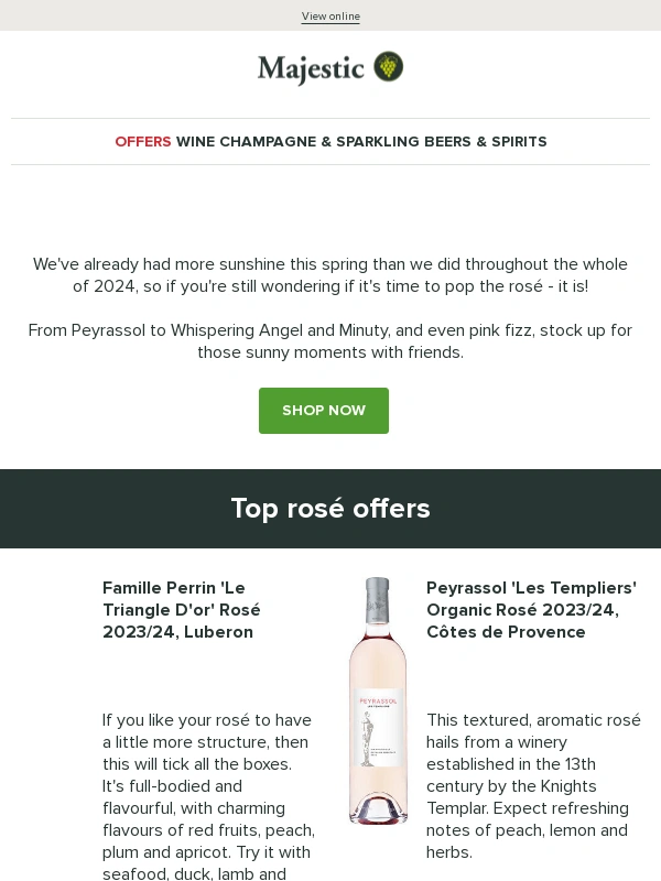 Majestic Wine - Don't let your rosé stock run low - it’s up to 20% off ☀️