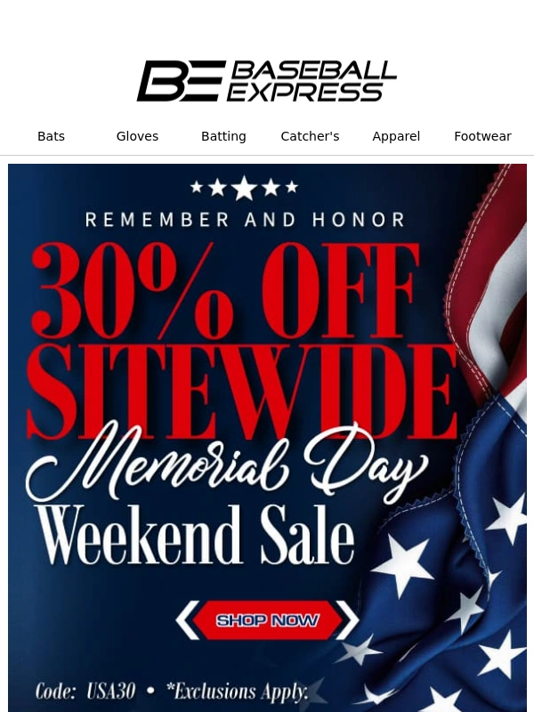 Baseball Express - Grill,Chill & Save 30% This Weekend! ? ??