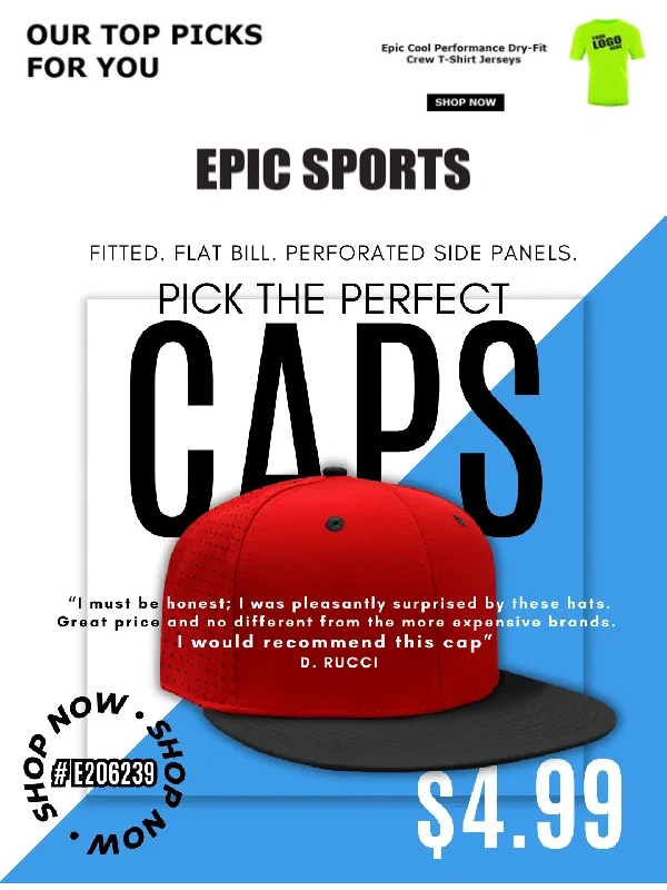 Epic Sports - EPIC's Fitted Baseball Cap is here! *NEW PRODUCT ALERT*