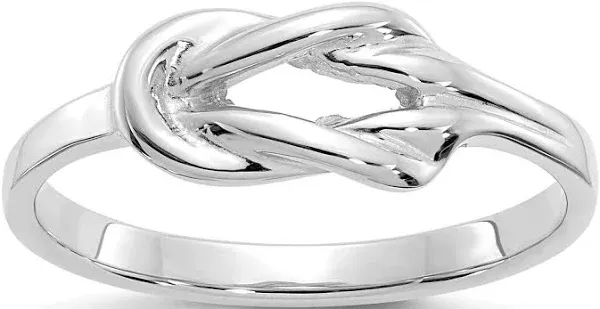 14K Solid Yellow Gold Love Knot Statement Ring