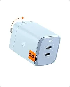 Prime Members: Spigen GaN III 652 Dual Port 65W PD USB-C Wall Charger (Sierra Blue) $24.99 + Free Shipping