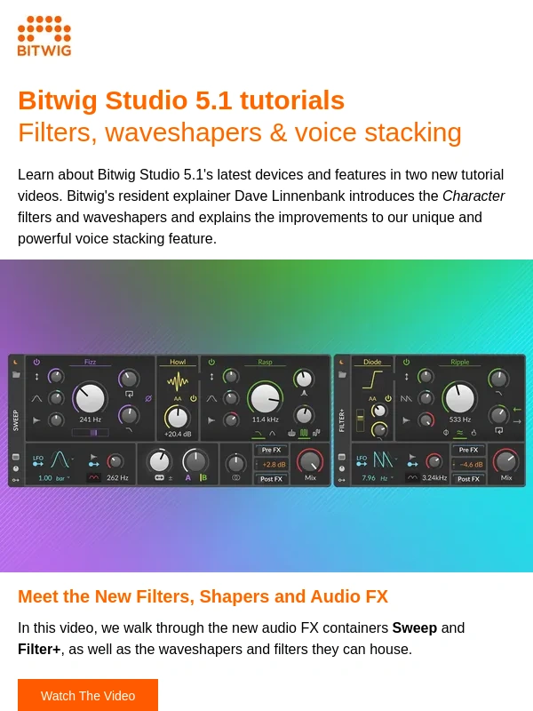 Bitwig - Two tutorials for Bitwig Studio 5.1