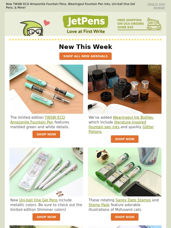 Jet pens - New TWSBI ECO Amazonite Fountain Pens,Wearingeul Fountain Pen Inks,Uni-ball One Gel Pens,& More!