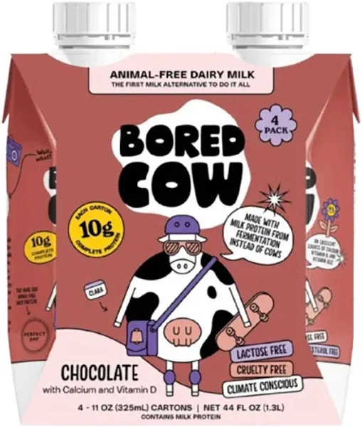 Bored Cow Chocolate Milk Carton