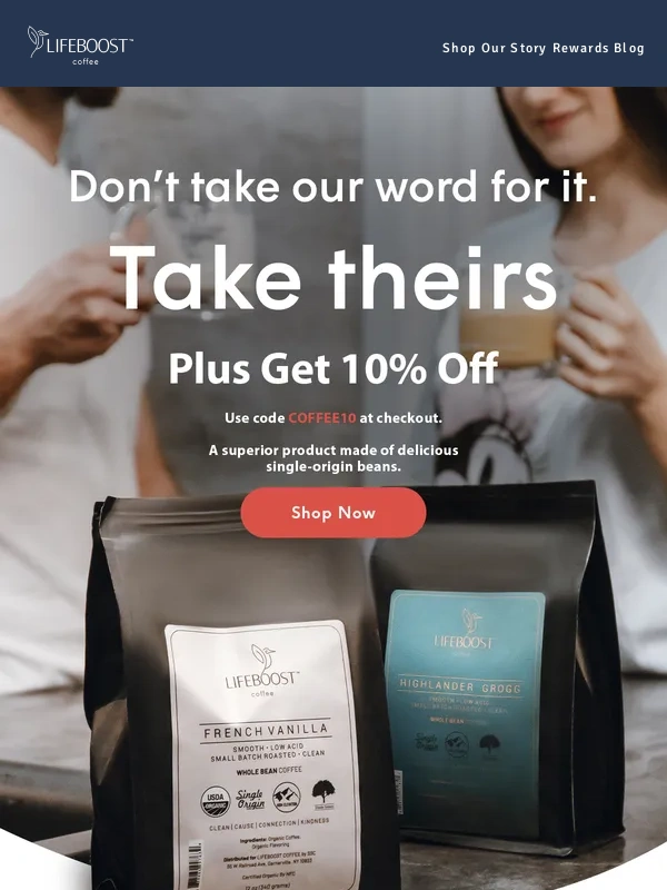 Lifeboost Coffee - Last chance: get 10% off ☕ Coffee people can't stop talking about