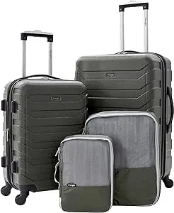 Wrangler Elysium Luggage & Packing Cubes, 4-Piece Set