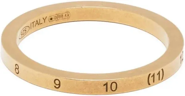 Maison Margiela Men's Sterling Silver Numerical Semi-Polished Ring