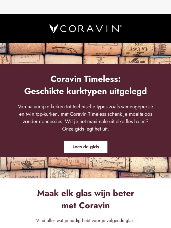 Coravin - Kurk 101: Wat je moet weten!