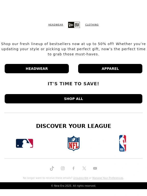 New Era Cap - Mid-Season Sale: Get Up to 50% Off