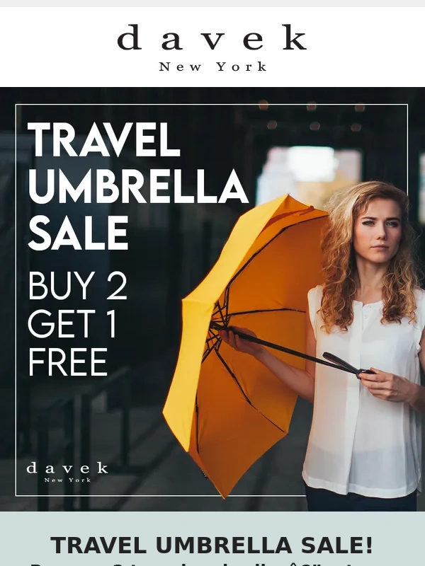 Davek - Buy 2 Travel Umbrellas,Get 1 Free!