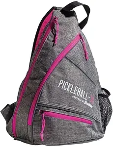 Franklin Sports Pickleball-X Elite Sling Bag, Gray/Pink