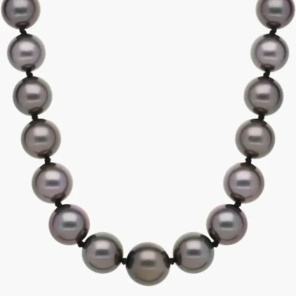 Blue Nile 18K White Gold Tahitian Cultured Pearl Strand Necklace