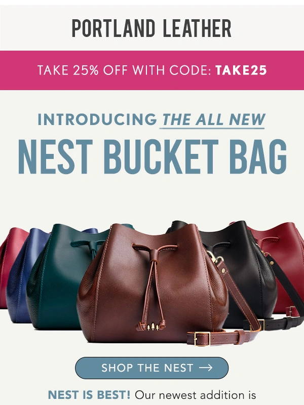Portland Leather Goods - ✨Your NEW Everyday Bag: The Nest Bucket Bag
