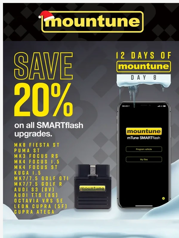 Mountune - Power-up with 20% off - today only ☃️