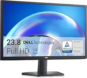 Dell 24 SE2425H Monitor - 23.8-Inch Full HD (1920x1080), VA Panel, 5ms Response Time, Tilt, Certified by TÜV Rheinland for 3-Star Eye Comfort - Black