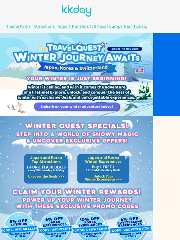 KKday - ☃️ Unlock Epic Winter Deals: Japan,Korea & Switzerland!