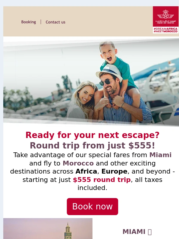 Royal Air Maroc - ✈Europe & Morocco starting from $555 RT