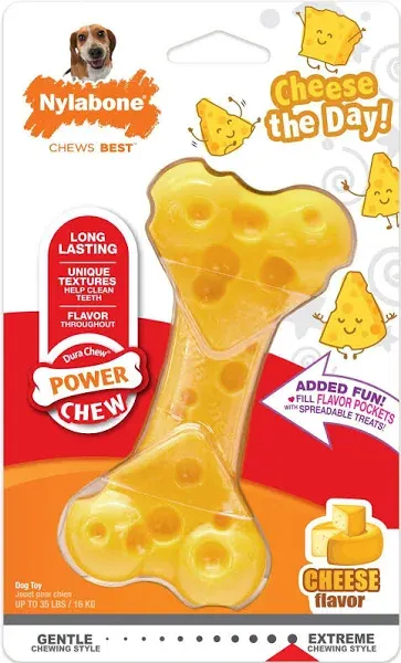 Nylabone Power Chew Cheese Bone Dog Toy